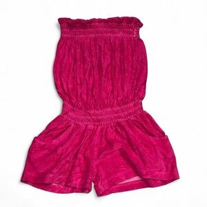 Raviya Pink Women's Raviya Y2K Towel Romper Hot Pink